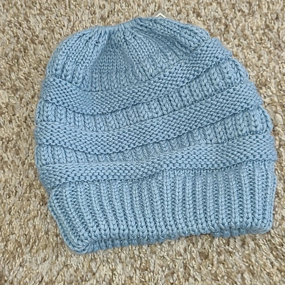 C.C Women's Sky Blue Knit Beanie